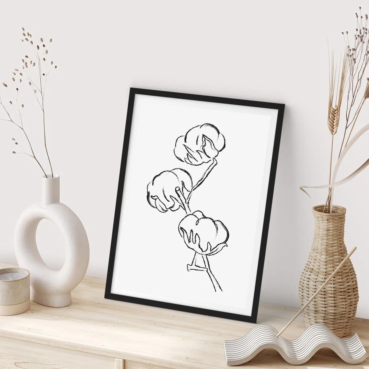 Poster in cornice nera - Piumino di cotone - 50x70 cm