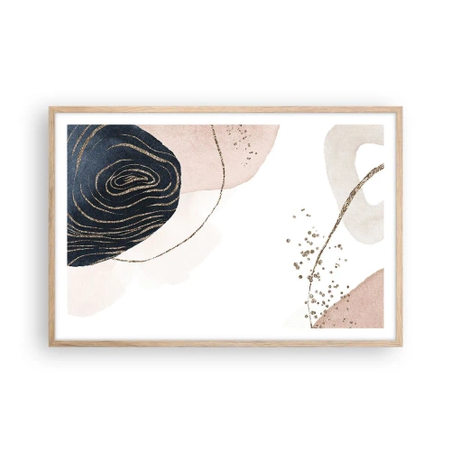 Poster in cornice rovere chiaro - Tutto scorre - 91x61 cm