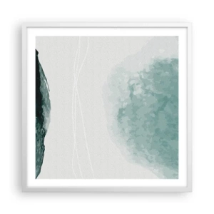Poster in cornice bianca - Incontro con la nebbia - 60x60 cm