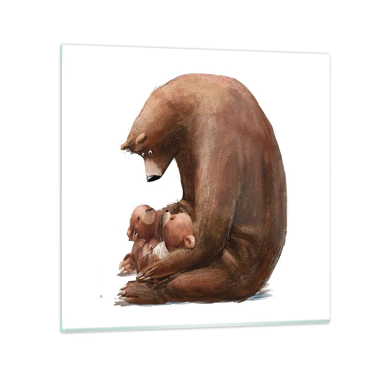 Quadro su vetro - Sogni d'oro, bambini - 40x40 cm