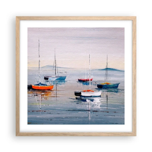 Poster in cornice rovere chiaro - Meritato riposo - 50x50 cm