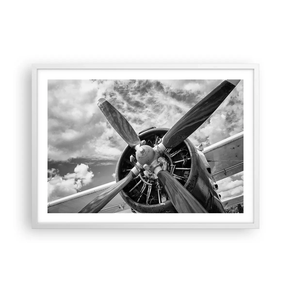 Poster in cornice bianca - Il dominatore dell'aria - 70x50 cm