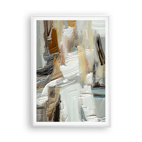 Poster in cornice bianca - Strati colorati - 70x100 cm