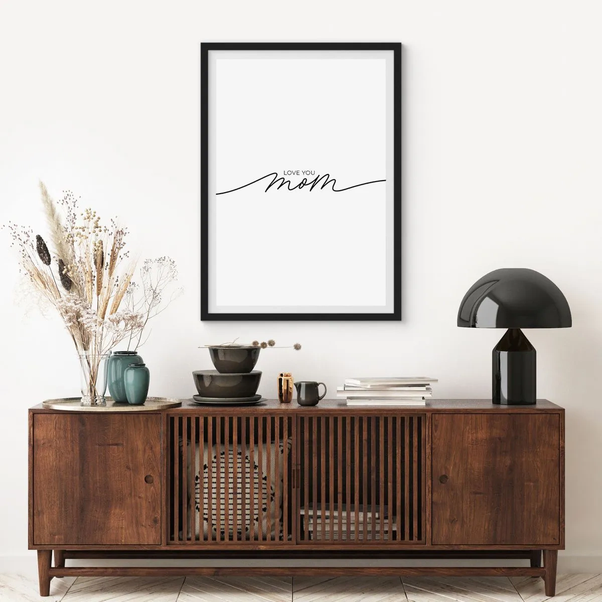 Poster in cornice nera - Grande commozione - 40x50 cm