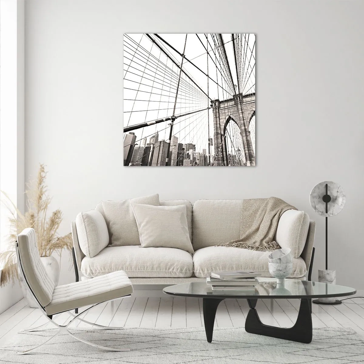 Quadro su vetro - La cattedrale di New York - 30x30 cm