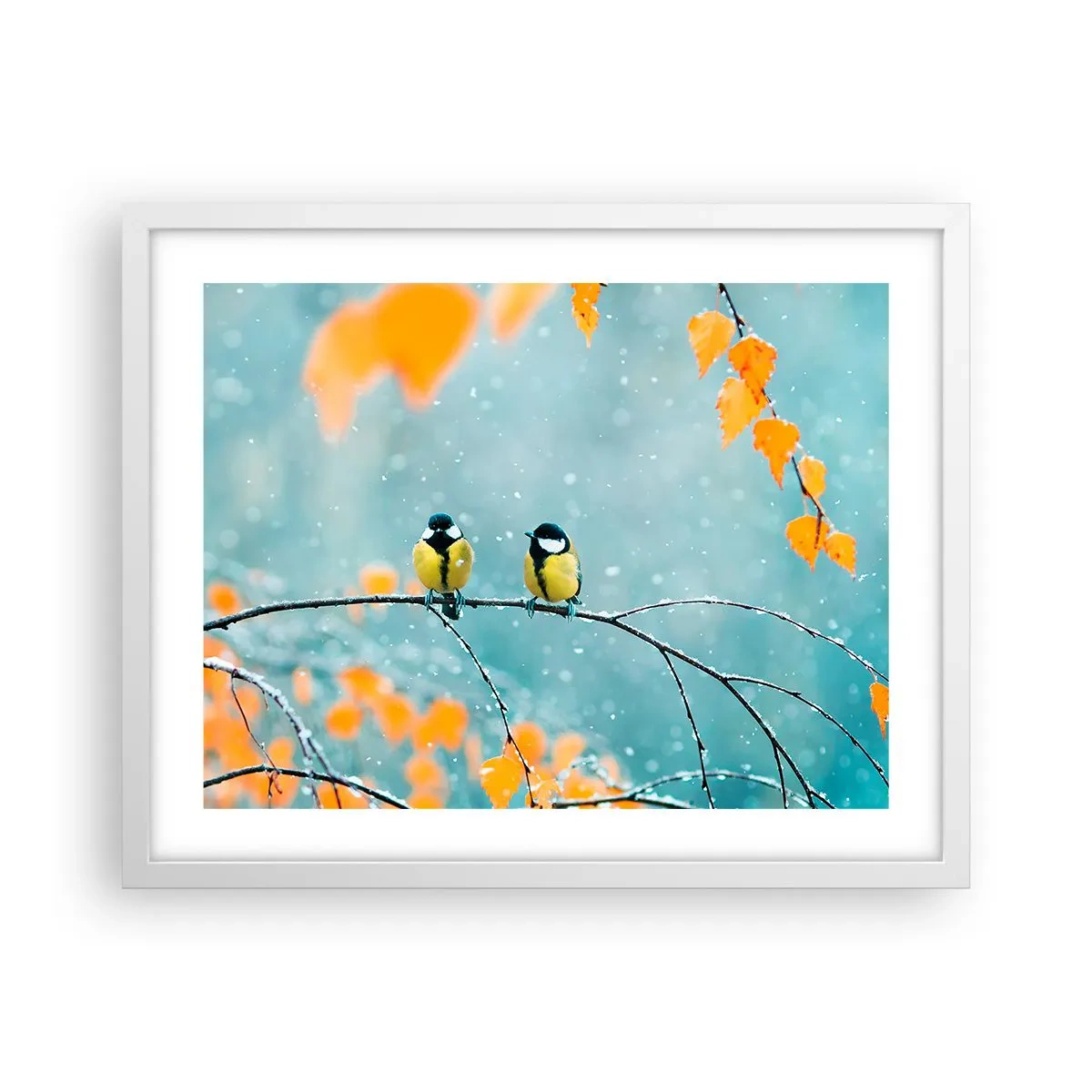 Poster in cornice bianca - Pettegolezzi alati - 50x40 cm