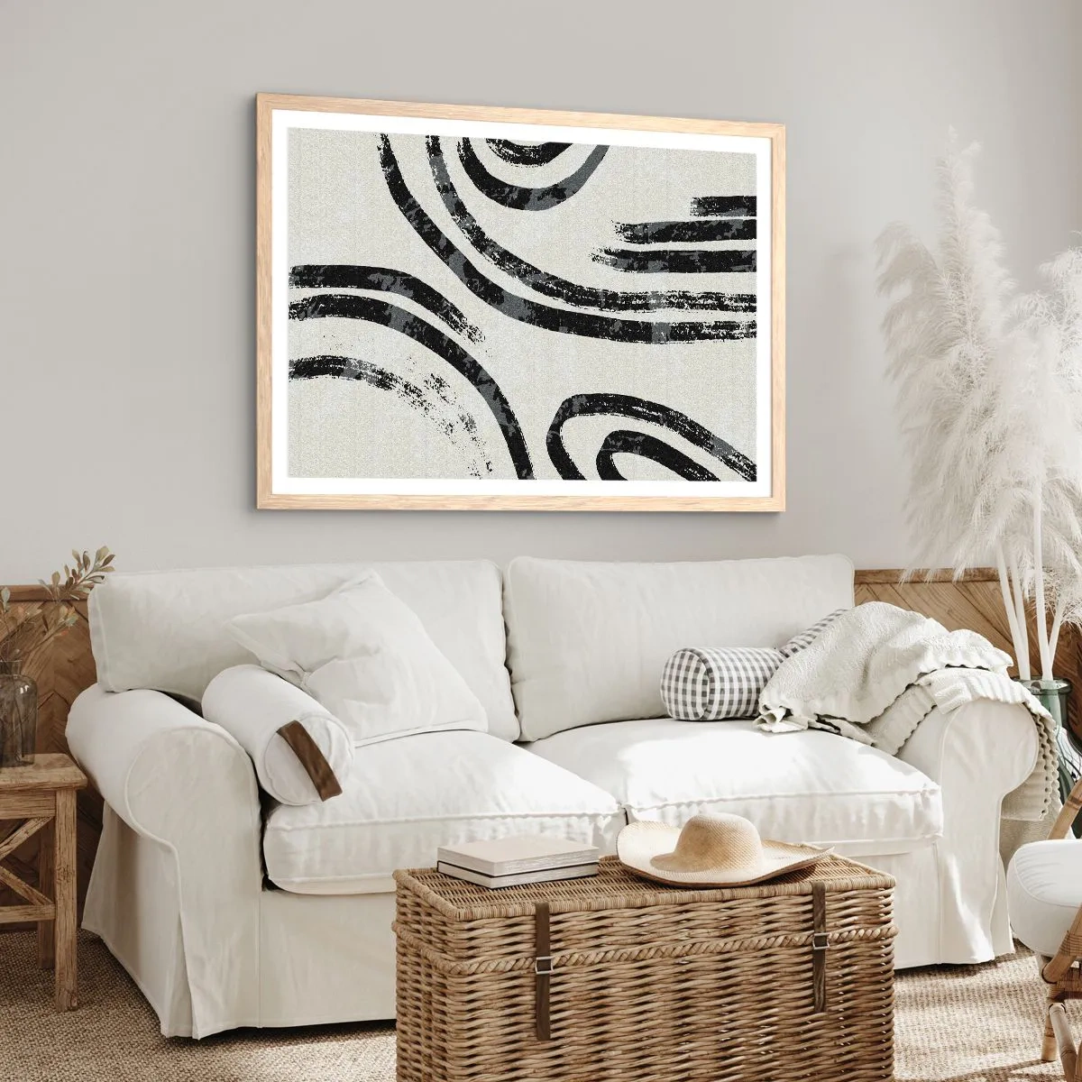 Poster in cornice rovere chiaro - Interrotto a metà - 40x30 cm