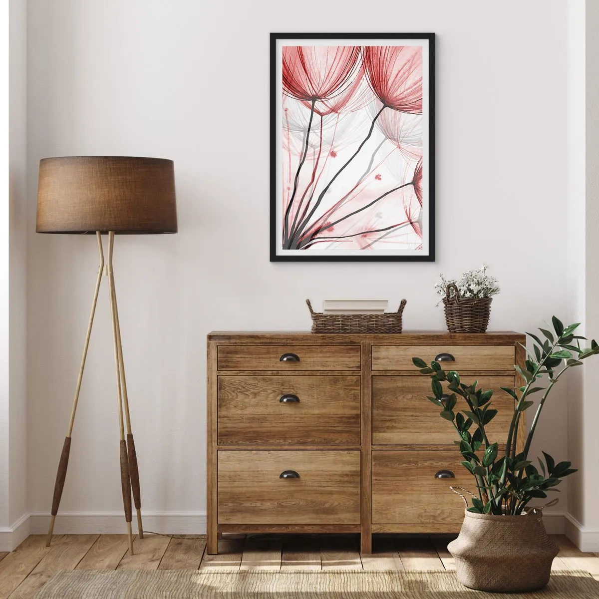 Poster in cornice nera - Prima del decollo - 70x100 cm