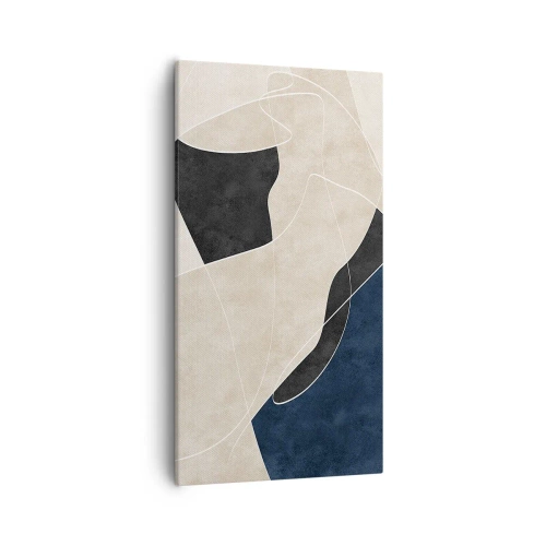 Quadro su tela - Stampe su Tela - Composizione astratta: il contrasto dei colori - 55x100 cm