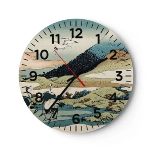 Orologio da parete - Orologio in Vetro - Nello spirito giapponese - 40x40 cm