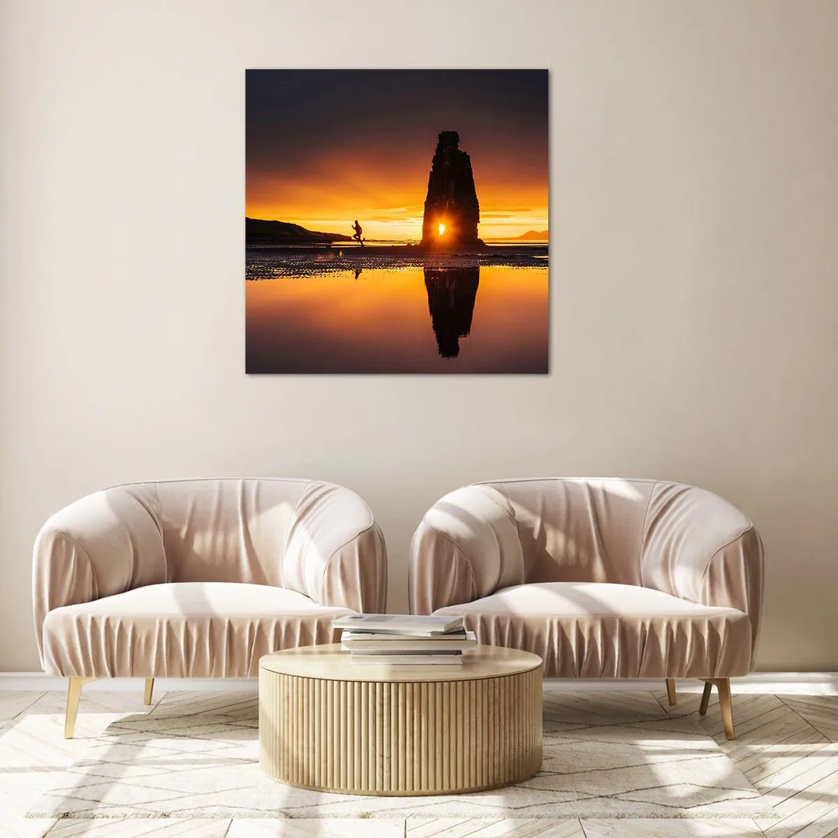 Quadro su vetro - Solo tu e la natura - 70x70 cm