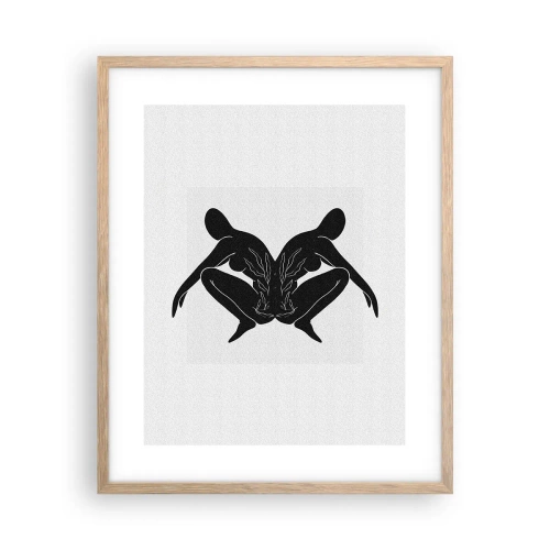 Poster in cornice rovere chiaro - Anima comune - 40x50 cm