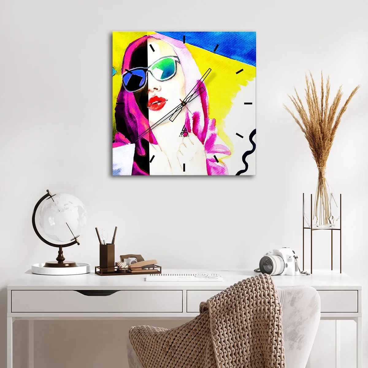 Orologio da parete - Orologio in Vetro - Non sono bianca e non sono nera - 40x40 cm