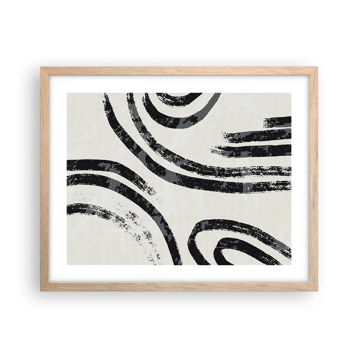 Poster in cornice rovere chiaro - Interrotto a metà - 50x40 cm