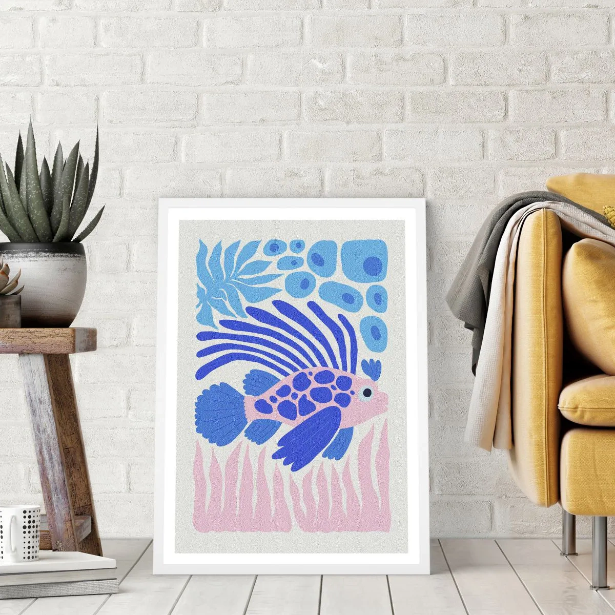 Poster in cornice bianca - Nel suo elemento - 70x100 cm