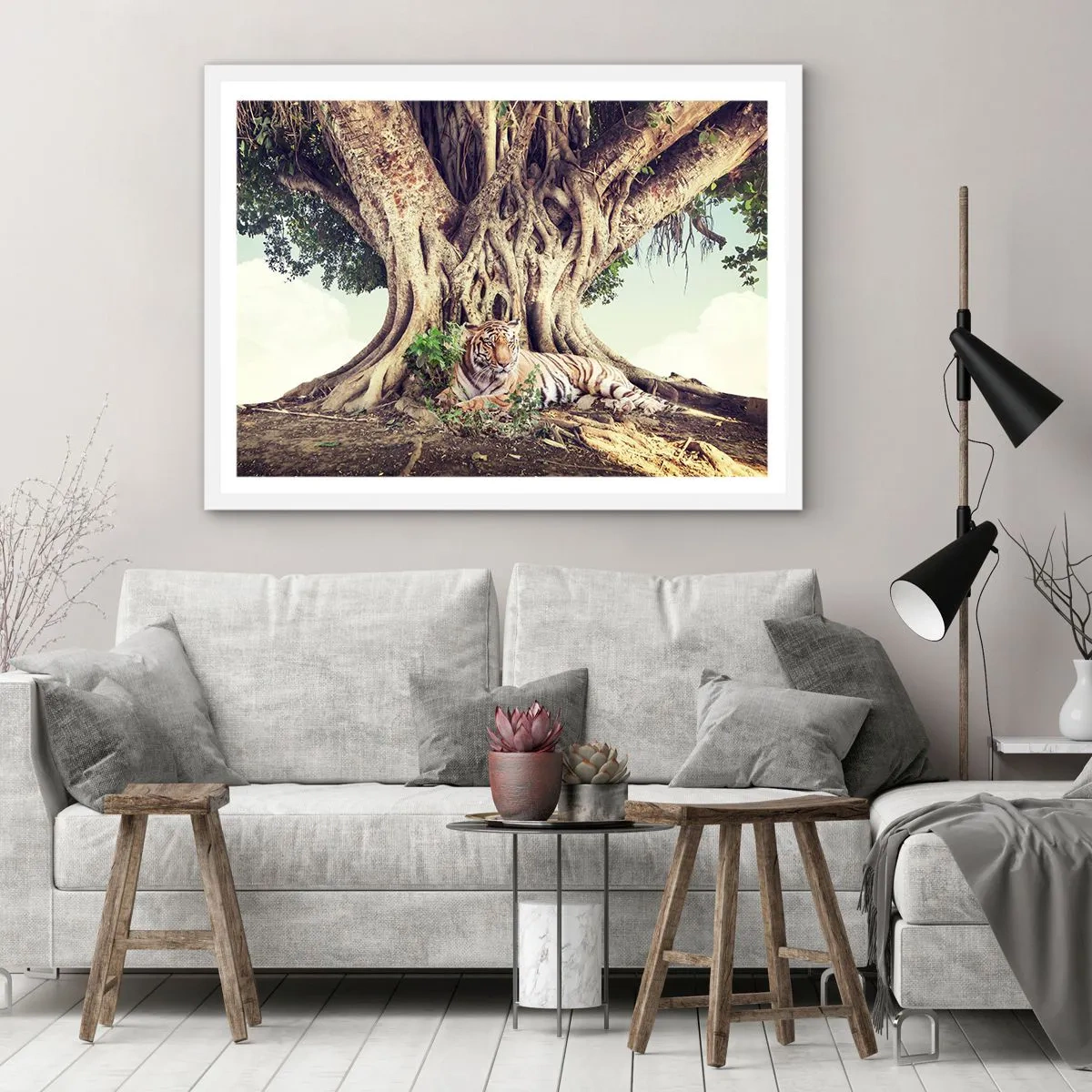 Poster in cornice bianca - Vista dal Libro della Genesi - 91x61 cm