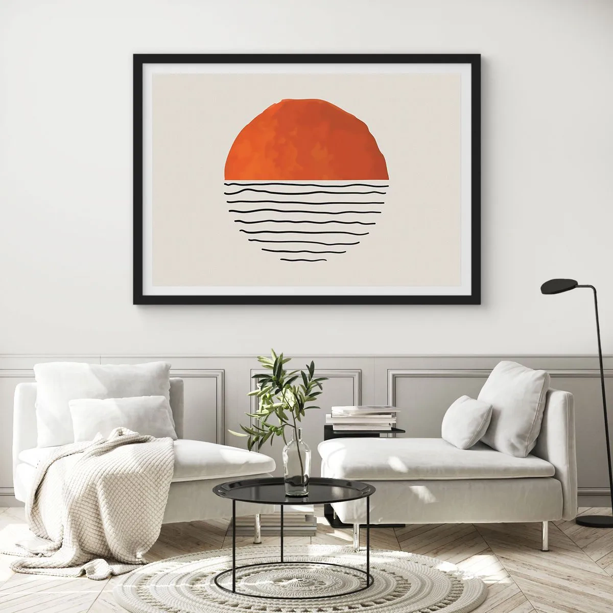 Poster in cornice nera - Atmosfera giapponese - 50x40 cm