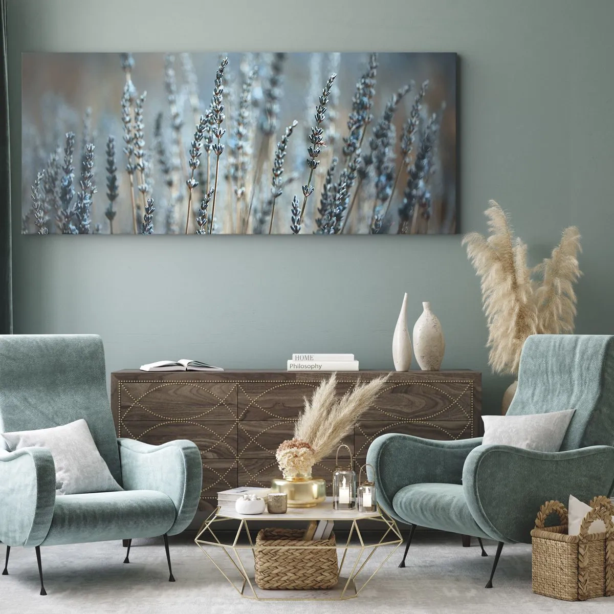 Quadro su tela - Stampe su Tela - Campo profumato - 100x40 cm