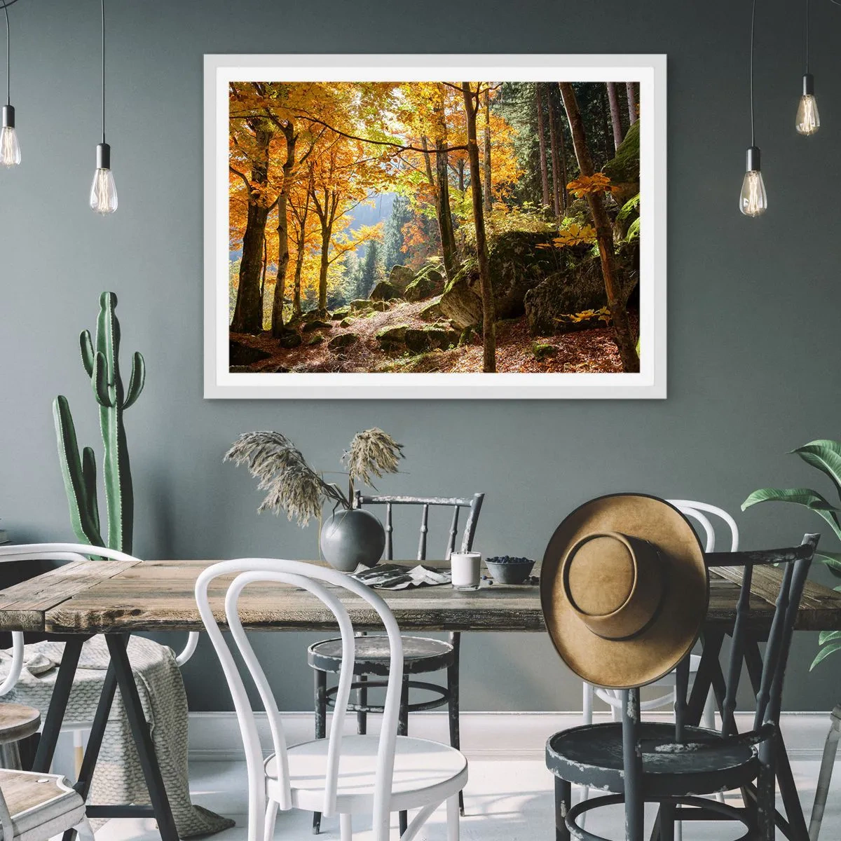 Poster in cornice bianca - Il tempo del riposo - 70x50 cm