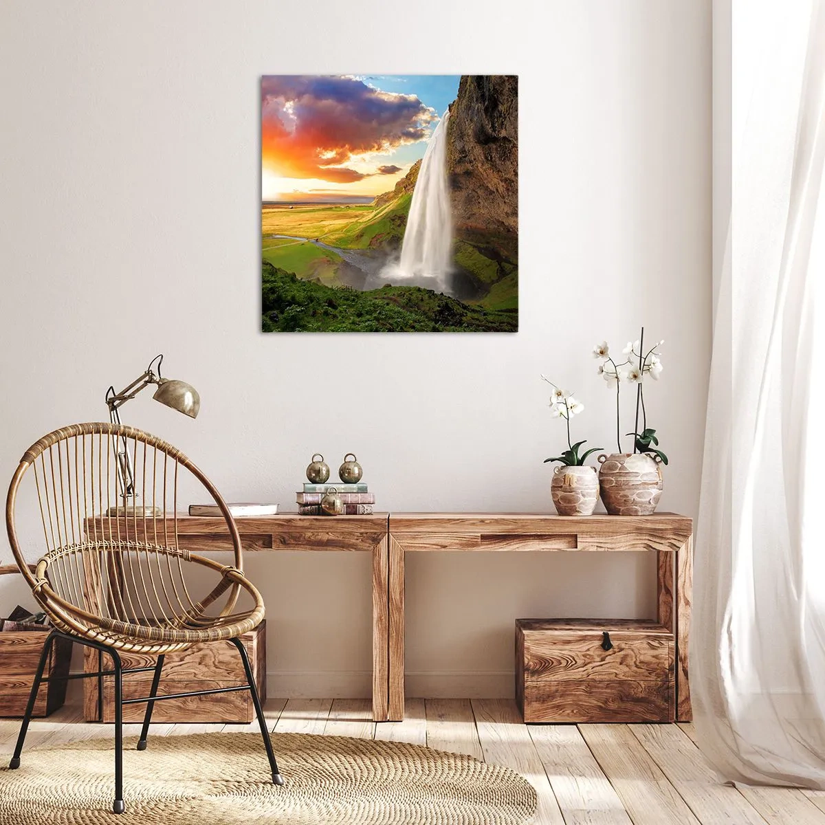 Quadro su tela - Stampe su Tela - Nel mezzo dell'estate islandese - 70x70 cm