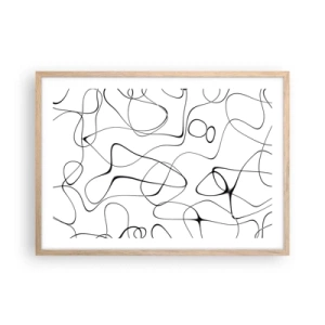 Poster in cornice rovere chiaro - Strade della vita, eventi del destino - 70x50 cm