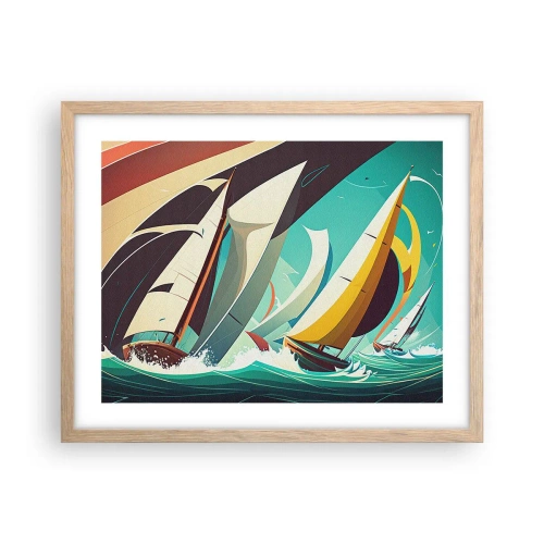 Poster in cornice rovere chiaro - Compagne degli elementi - 50x40 cm