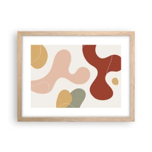 Poster in cornice rovere chiaro - Ghirigori - 40x30 cm