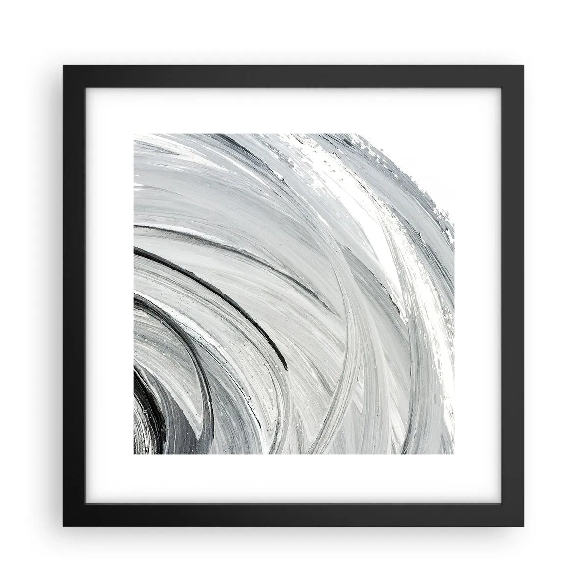 Poster in cornice nera - Composizione orbitale - 30x30 cm