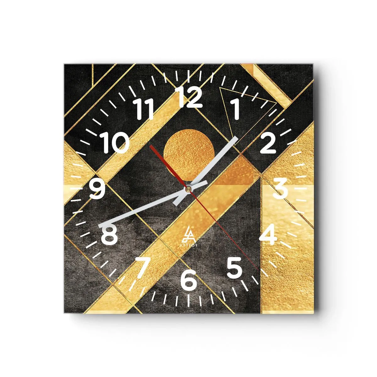 Orologio da parete - Orologio in Vetro - Sole del deserto - 40x40 cm