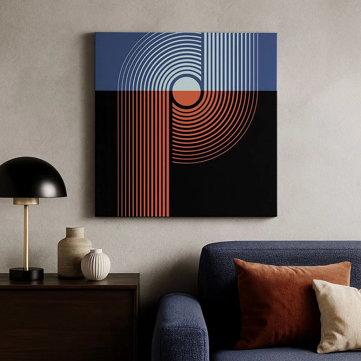 Quadro su tela - Stampe su Tela - Nell'abbraccio geometrico - 30x30 cm