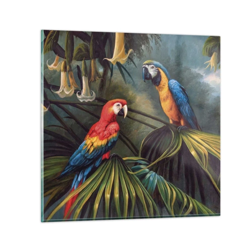 Quadro su vetro - Romanticità ai tropici - 40x40 cm