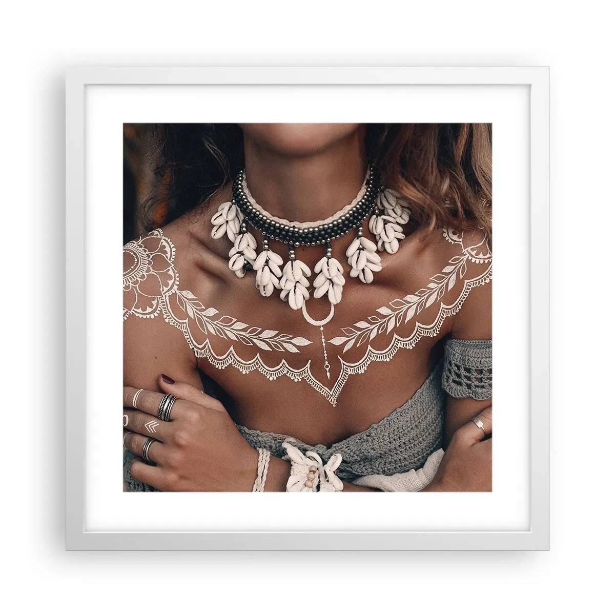Poster in cornice bianca - Talismani, rituali di femminilità - 40x40 cm
