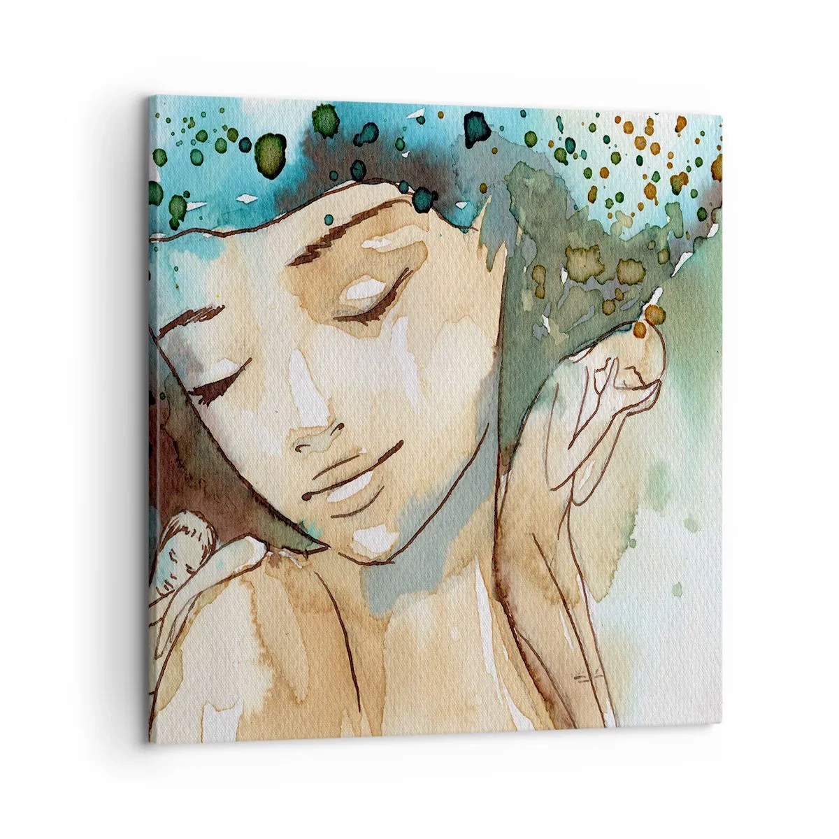 Quadro su tela - Stampe su Tela - Lady in blue - 60x60 cm