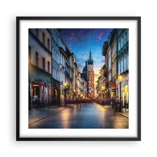 Poster in cornice nera - La magia di Cracovia - 50x50 cm