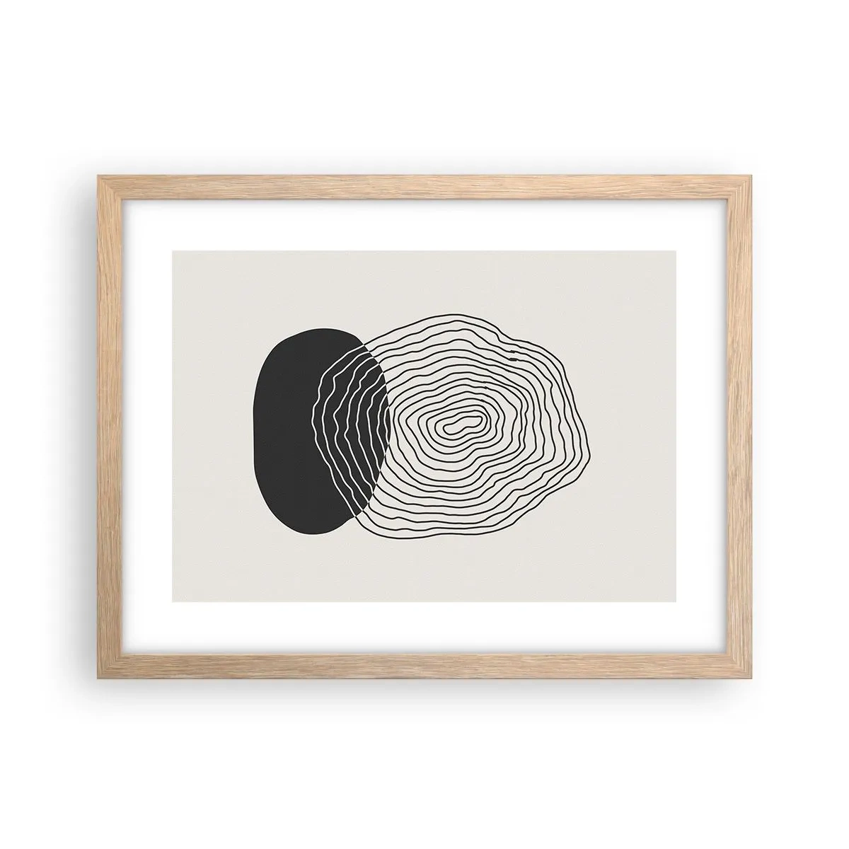 Poster in cornice rovere chiaro - Durata e vibrazione - 40x30 cm