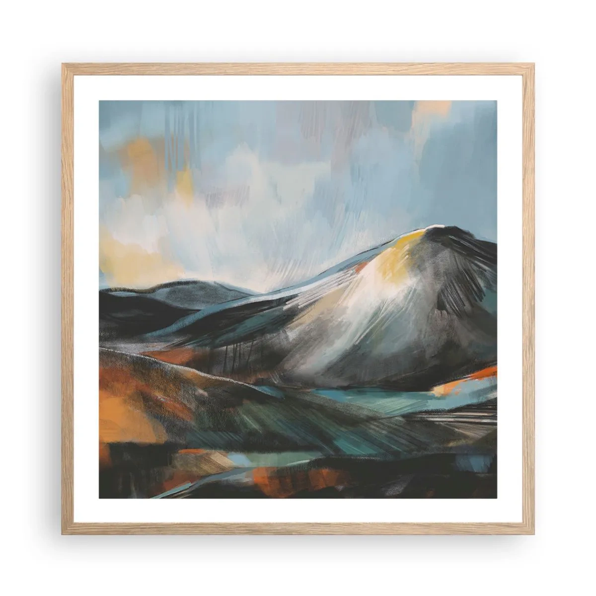 Poster in cornice rovere chiaro - Aspri e belli - 60x60 cm