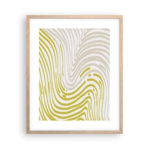 Poster in cornice rovere chiaro - Composizione con lieve deflessione - 40x50 cm