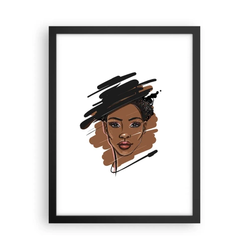 Poster in cornice nera - Dolce come la cioccolata - 30x40 cm