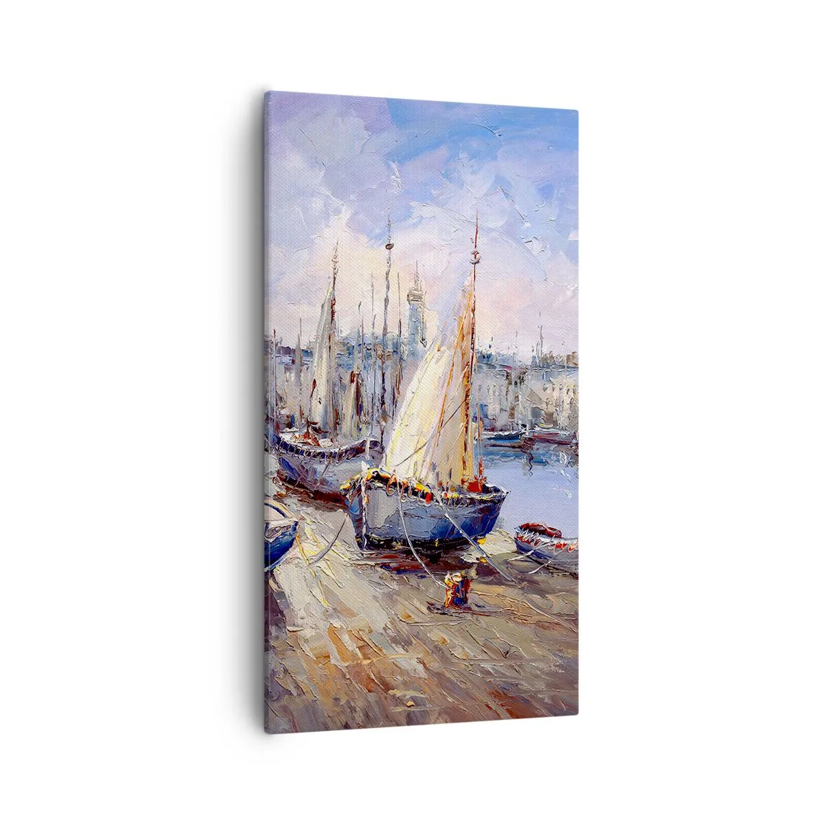 Quadro su tela - Stampe su Tela - Città sul golfo - 55x100 cm