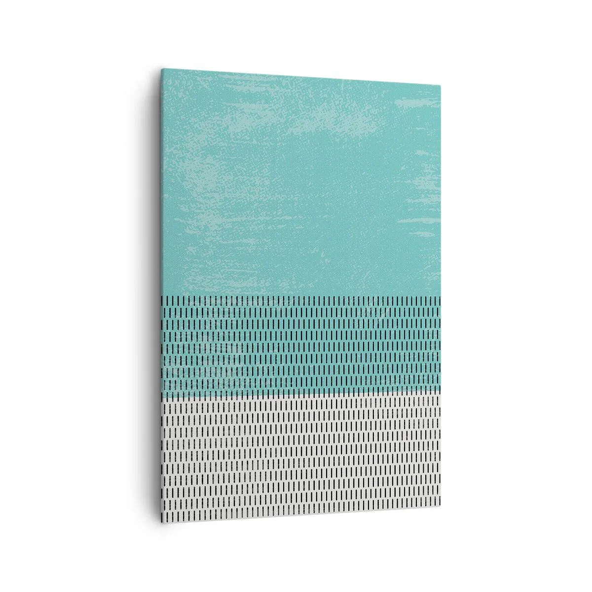 Quadro su tela - Stampe su Tela - Composizione geometrica con turchese e linee - 70x100cm - Composizione equilibrata - Decorazione murale moderna per soggiorno e camera da letto ARTTOR