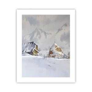 Poster - Nella valle innevata - 40x50 cm