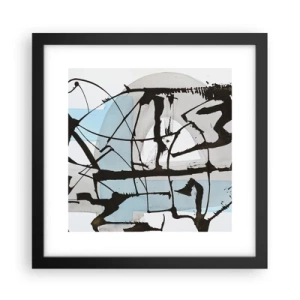 Poster in cornice nera - Blu nonostante tutto - 30x30 cm