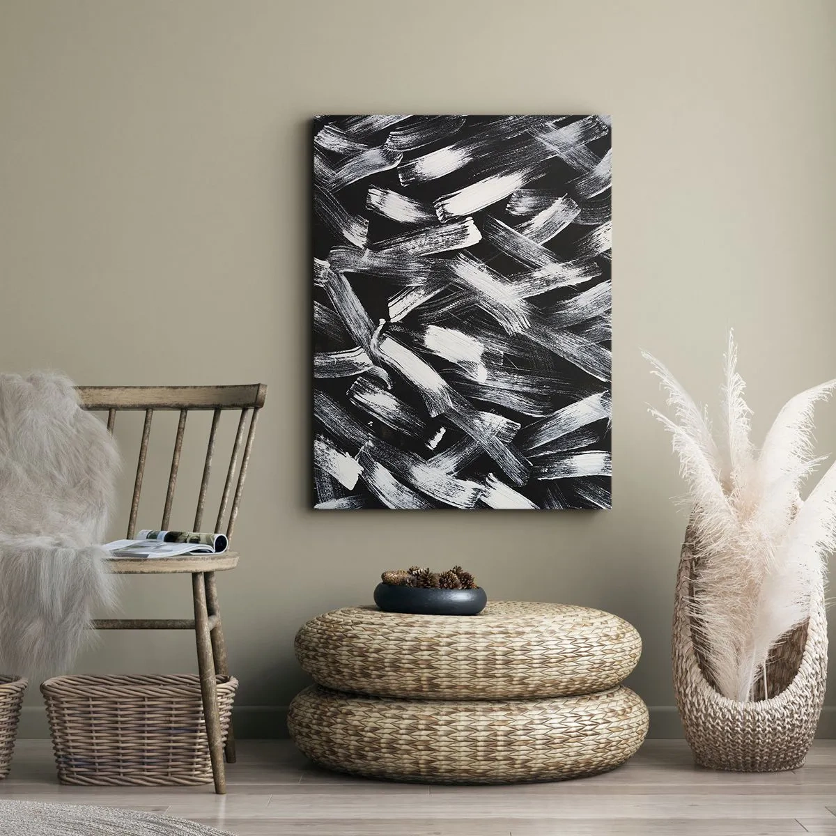 Quadro su tela - Stampe su Tela - Astrazione in spirito industriale - 65x120 cm