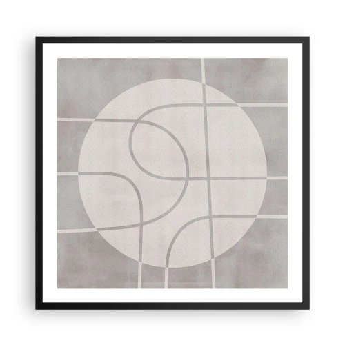 Poster in cornice nera - Tondo e dritto - 60x60 cm