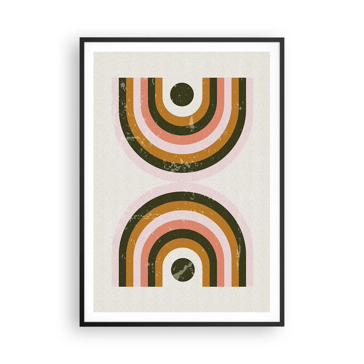 Poster in cornice nera - Astrazione gemella - 70x100 cm