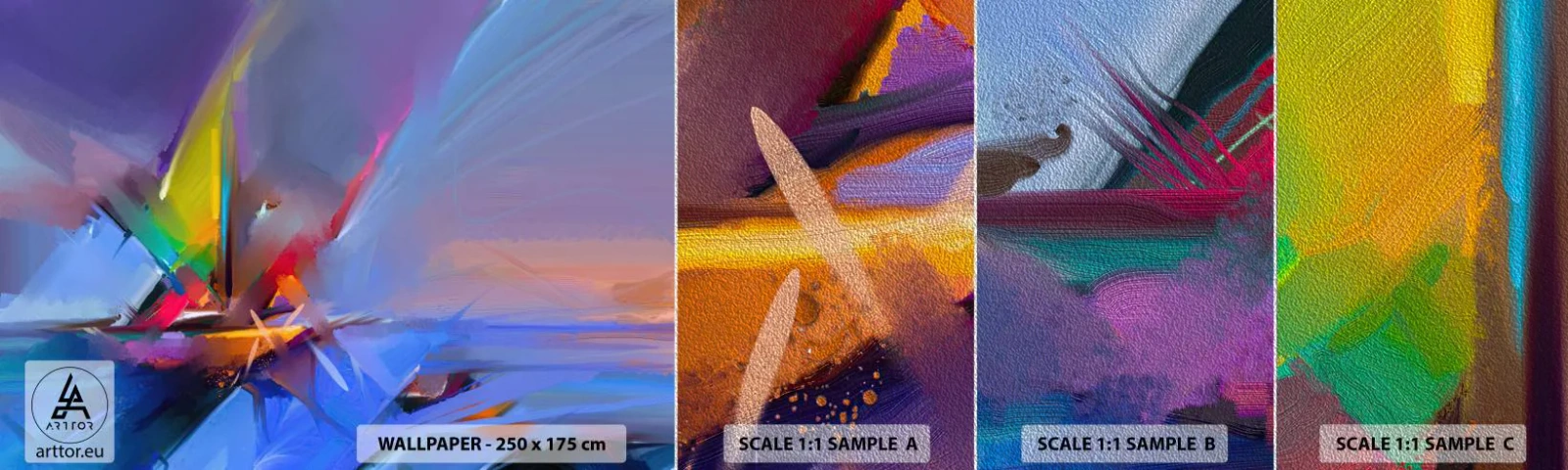 Campione di Fotomurale Premium Sand - Eliche come un uccello - Astrazione, Pezzo, Barca a vela - 100x30 cm