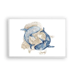 Poster in cornice bianca - Amicizia o amore? - 91x61 cm