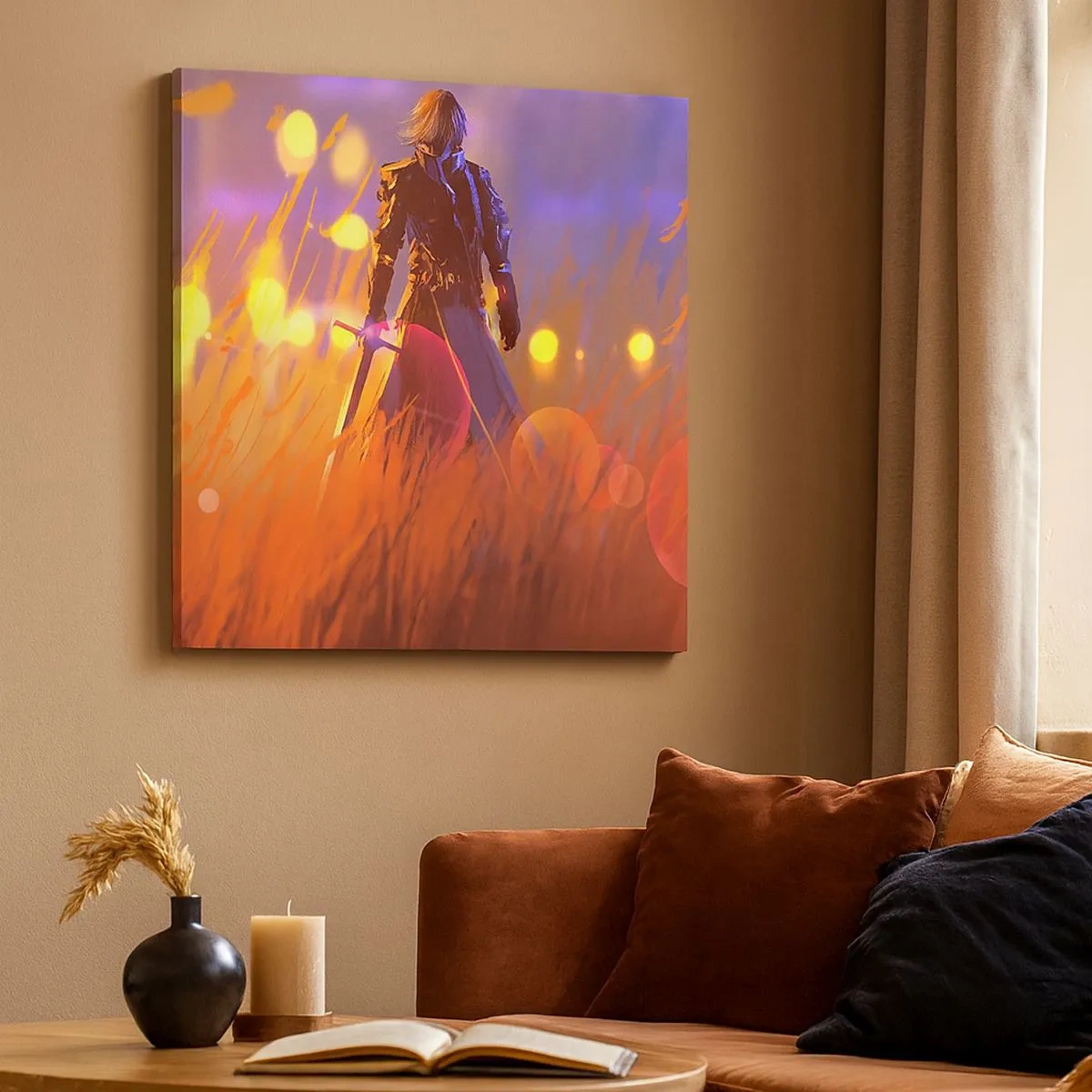 Quadro su tela - Stampe su Tela - Il cavaliere errante - 30x30 cm