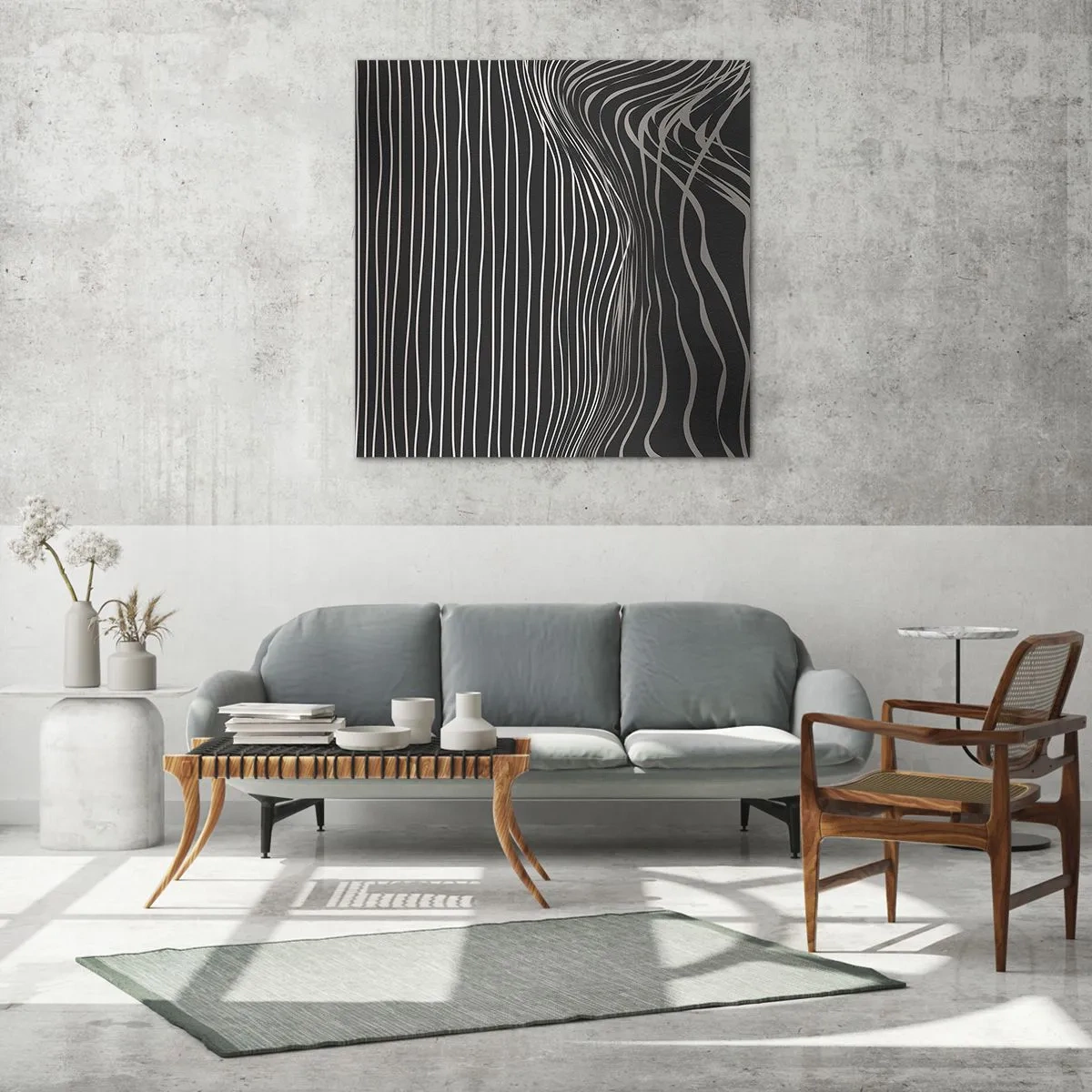 Quadro su vetro - Ritmo e accento - 50x50 cm