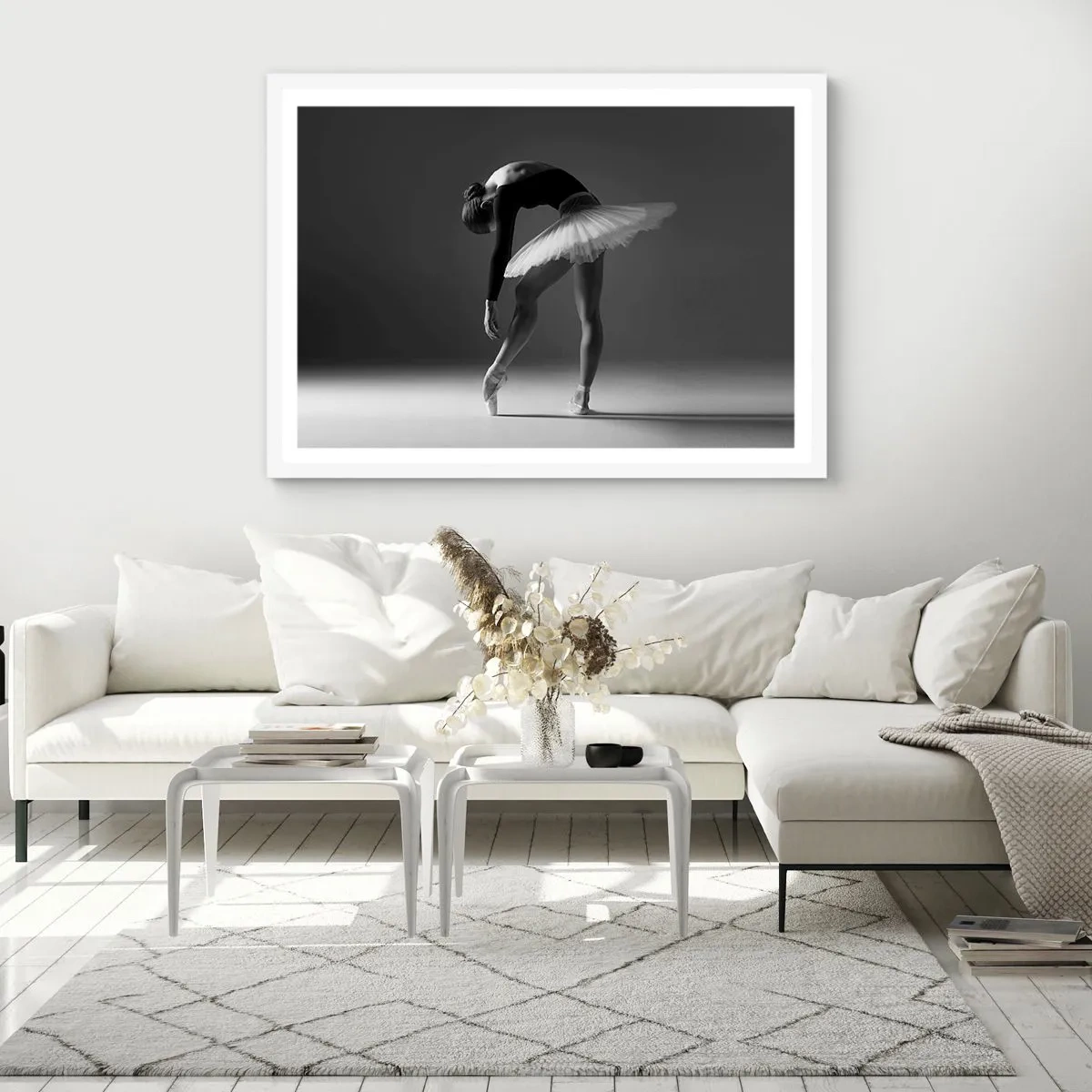 Poster in cornice bianca - Bella ballerina - 40x30 cm
